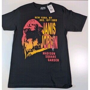 JANIS JOPLIN Madison Square Garden NY Unisex Black T-Shirt Size Small